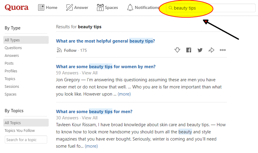 Quora - Free Tools to find influencers